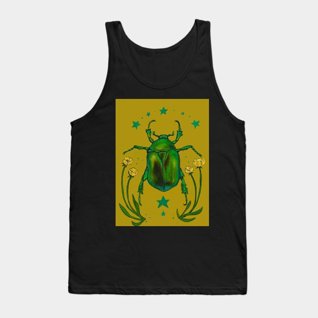 Floral Beetle  || Illustration by Chrysta Kay Tank Top by chrystakay